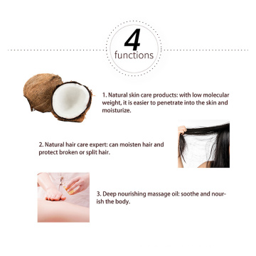 Neuankömmling Fabrik OEM ODM Feuchtigkeitsspendendes Kokosöl für Körperpflege und Haarpflege